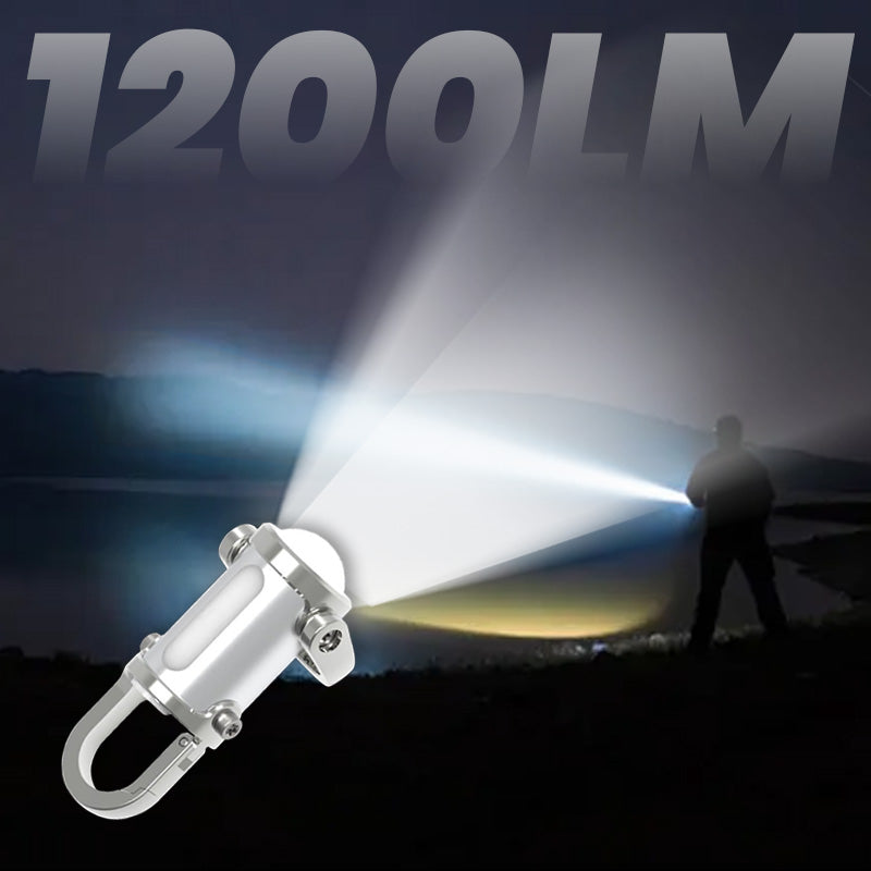 # 1200ルーメン 超高輝度ミニキーチェーン懐中電灯・防水