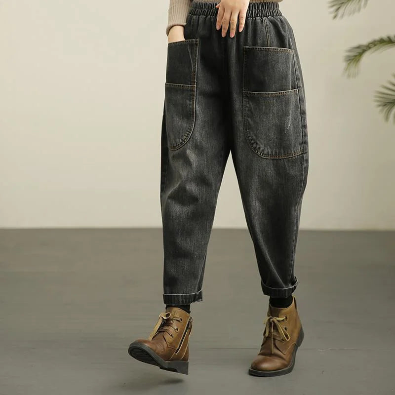 デニムサルエルパンツ 1日に数万本売れる大ヒットのジーンズ、ゆるっと可愛い、履くだけで-5kg見える、ストレスフリー