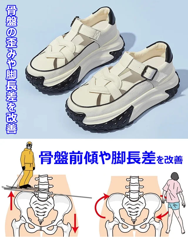 【北川景子の私服】厚底ストラップサンダル【6cmのヒールで脚が長く見えても疲れません】