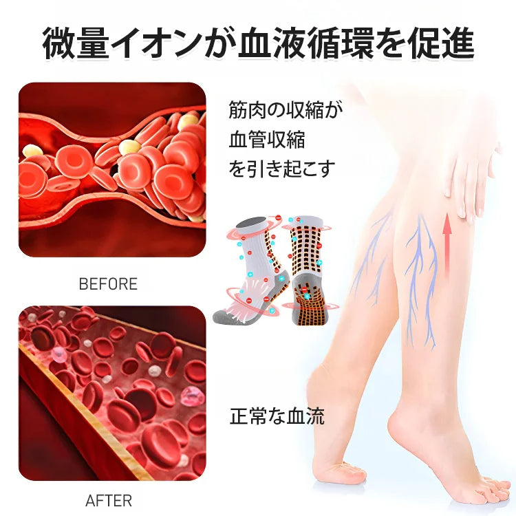遠赤外線チタンイオン身長促進ソックス