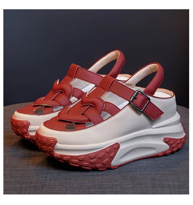 【北川景子の私服】厚底ストラップサンダル【6cmのヒールで脚が長く見えても疲れません】