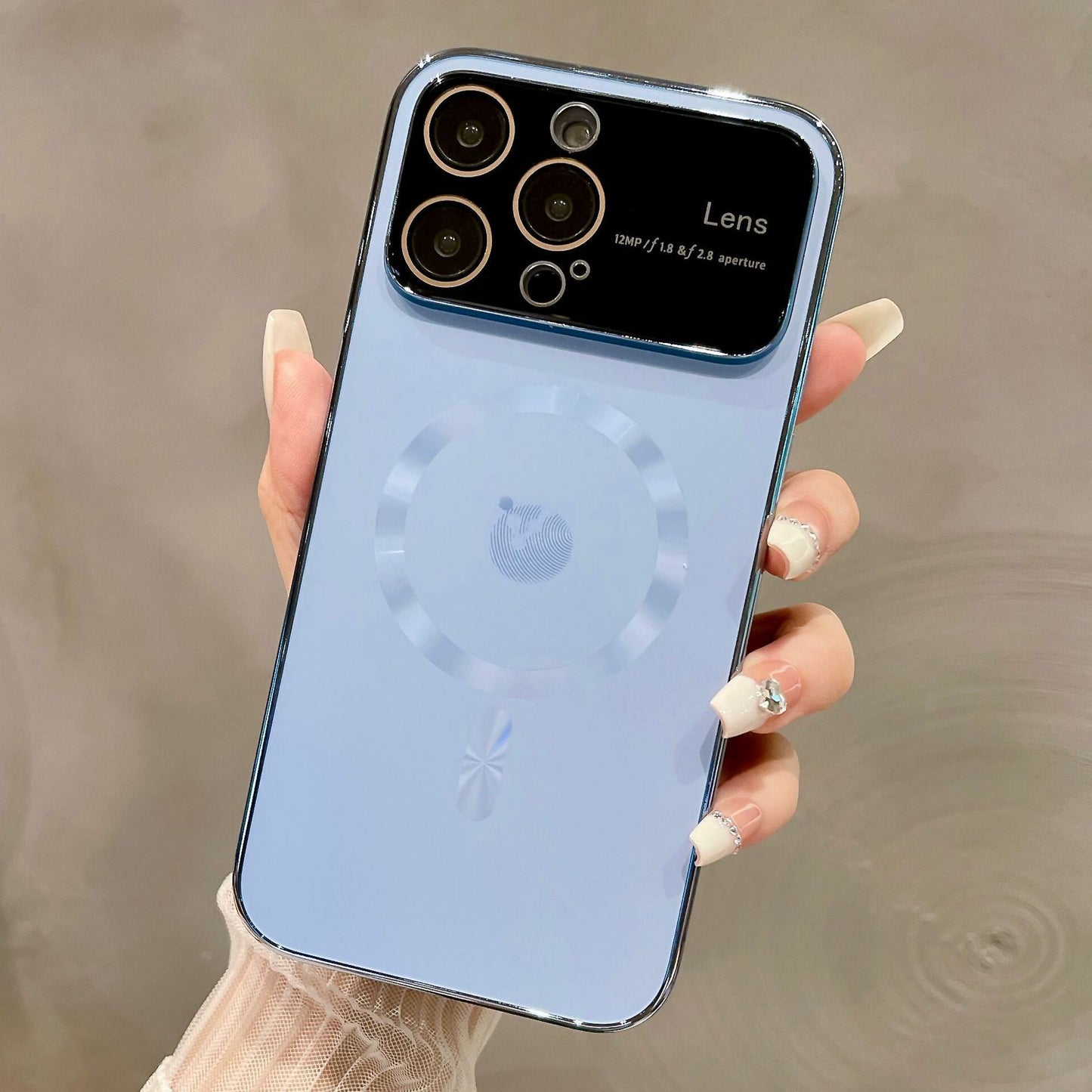 すりガラス調磁気吸着スマホケース