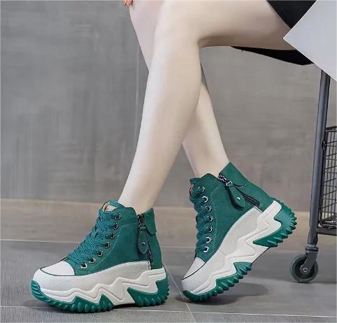 【身長7cmアップ】本革ハイカットスニーカー