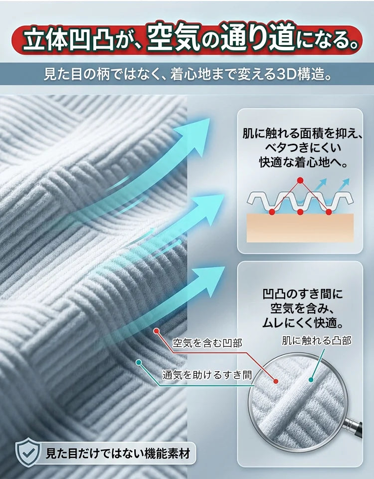 幾何学柄ジャカード半袖セットアップ