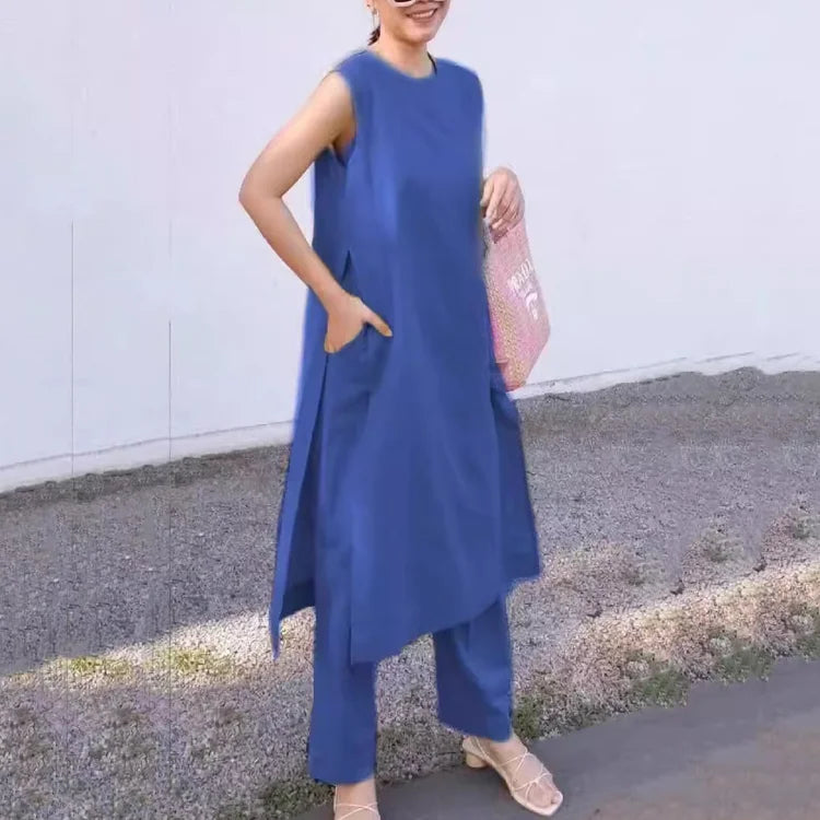 綿麻ワンピース+パンツ