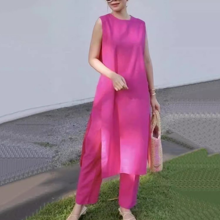 綿麻ワンピース+パンツ