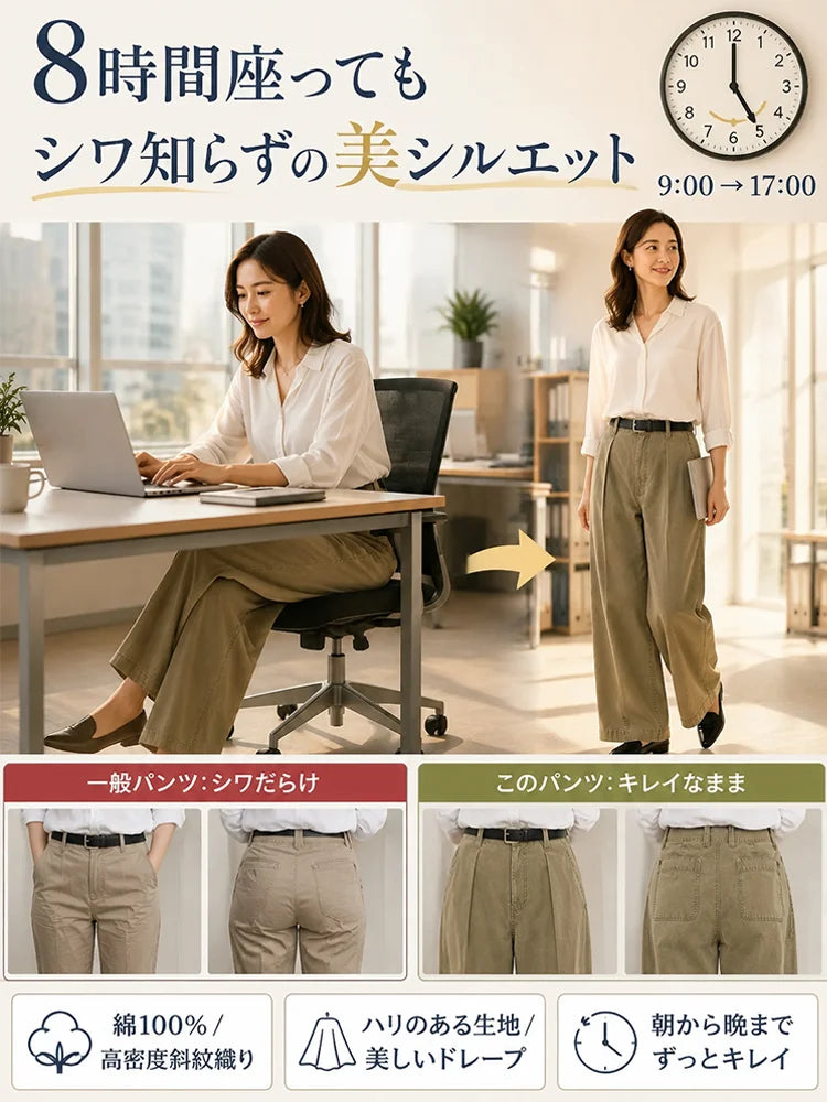 ゆったり快適アメリカンデニムワークパンツ