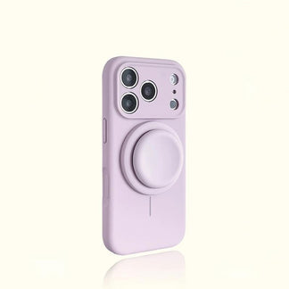 AI撮影ボタン付き マグネットスタンド内蔵シリコンケース｜iPhone 12〜iPhone 18 Pro Max対応