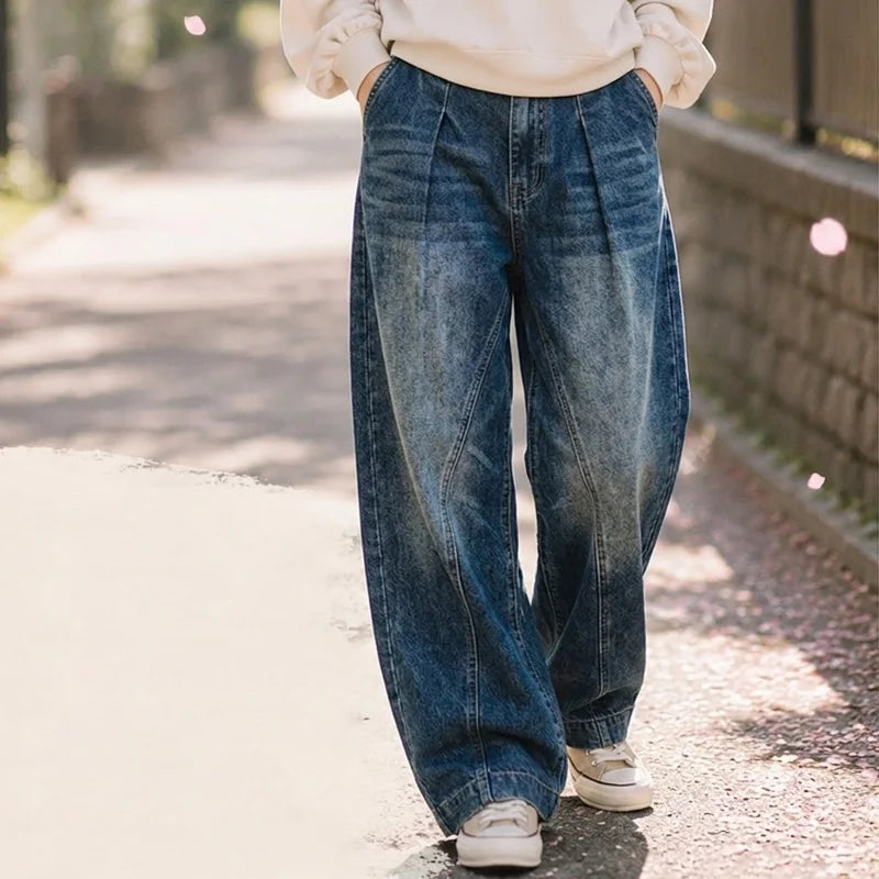 ゆったり快適アメリカンデニムワークパンツ