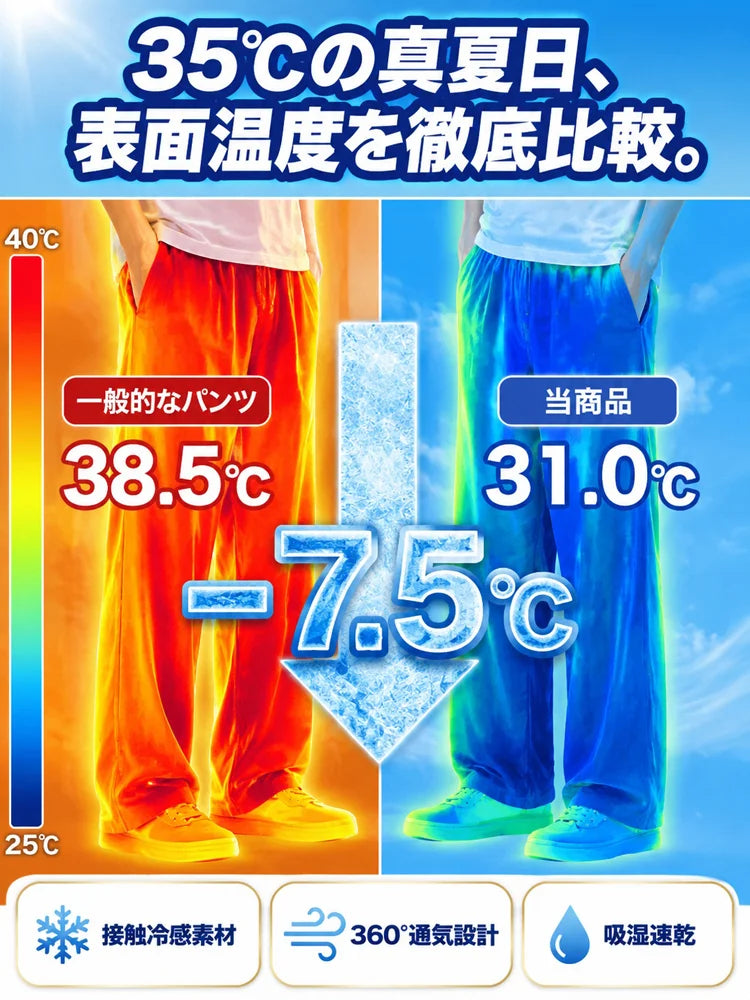 ルーズシルエットメンズコットンリネンパンツ