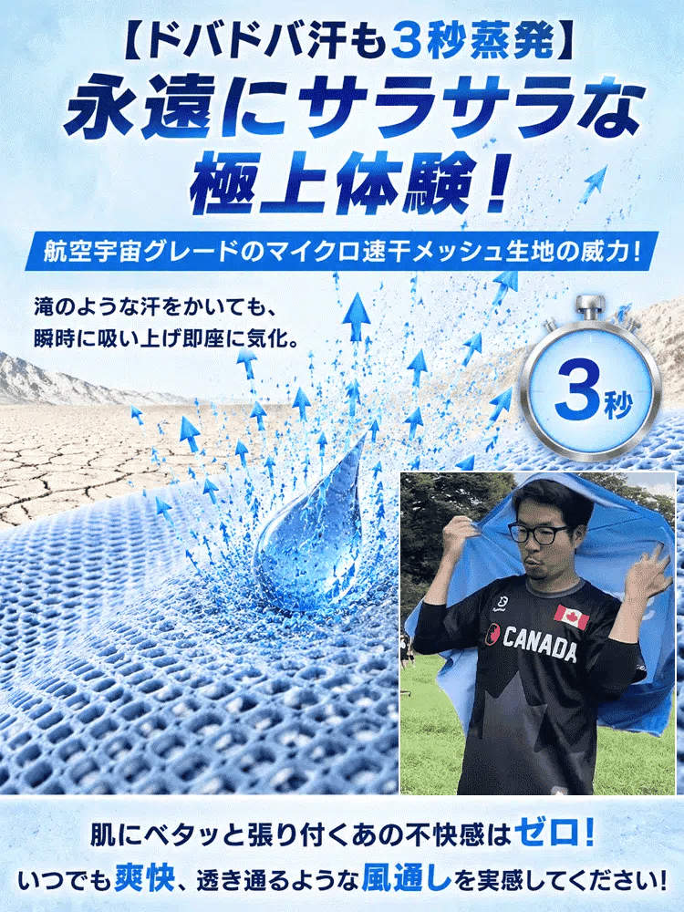ひんやり速乾UVカット冷感ポンチョ