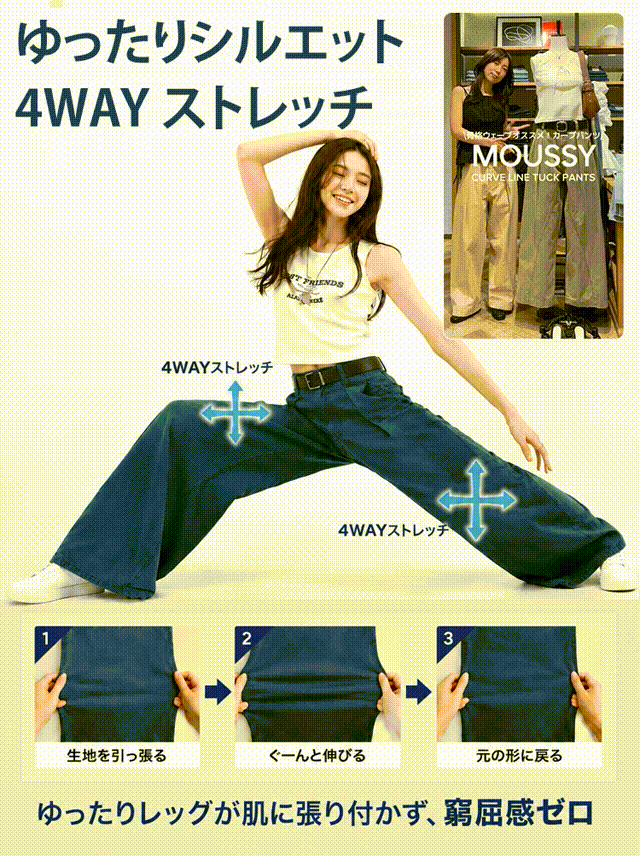 ゆったり快適アメリカンデニムワークパンツ