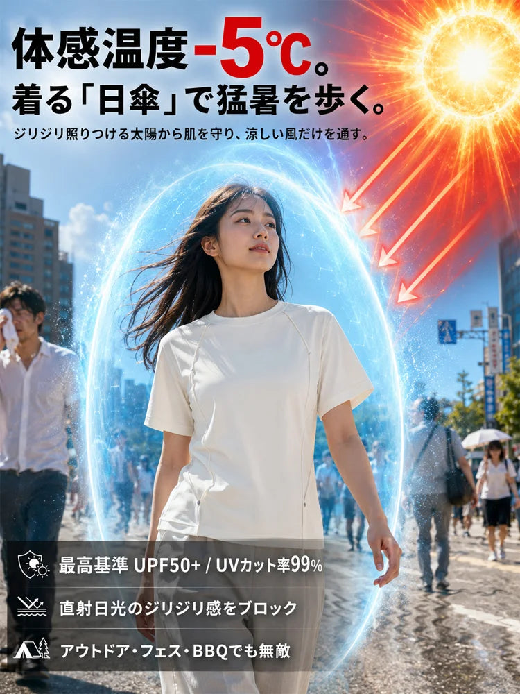 ユニセックス・体型カバー涼感トップス