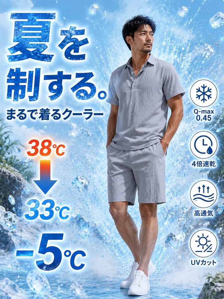 リネンカジュアルセットアップ