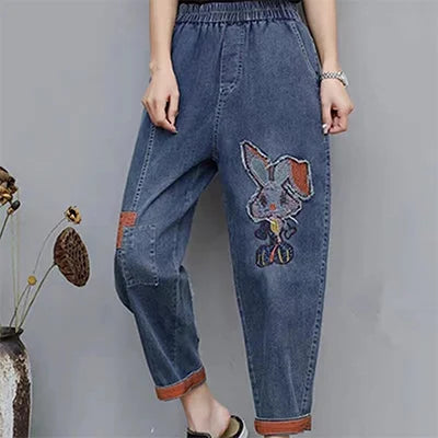 手刺繍九分丈パンツ
