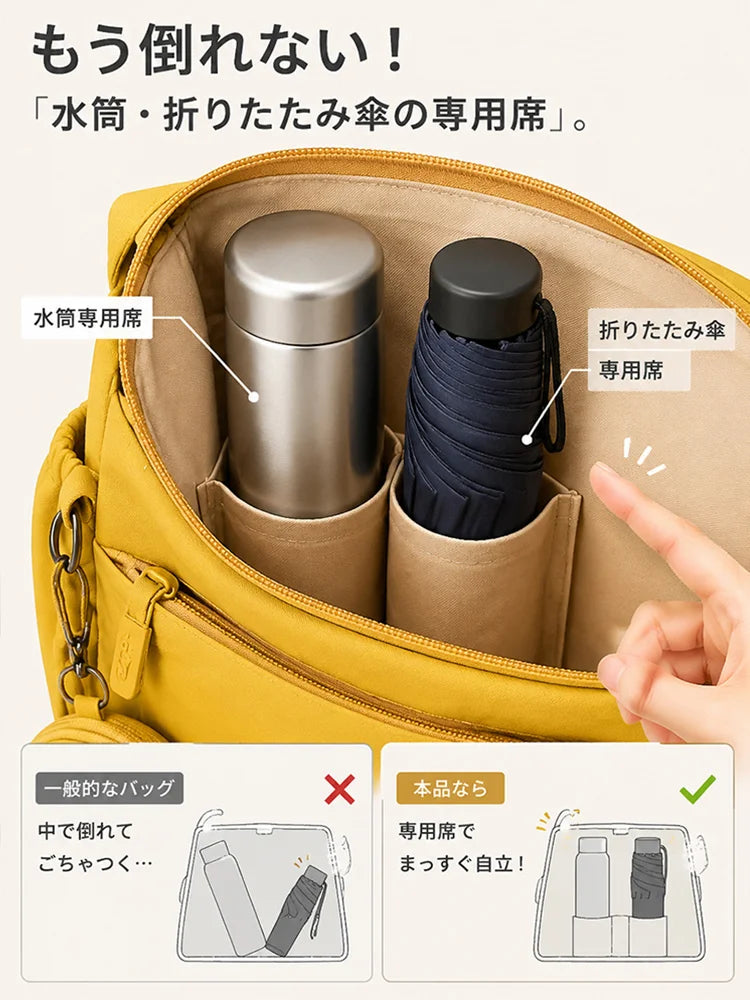 SNSで話題｜仕切り付きでスッキリ収納できる大容量トートバッグ