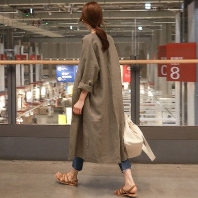 羽織 オーバーサイズ アウター ライトアウター スプリングコート ノーカラー 前開き UVカット 柔らか オフィス ゆったり 日焼け対策 冷房対策 体型カバー カジュアル 長袖 シンプル ファッション 無地 レトロ 切り替え ロング すね丈 春秋 カーディガン